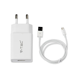 V-TAC VT-5381-W Fast Charging Set - White - Micro USB