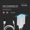 V-TAC VT-5381-W Fast Charging Set - White - Micro USB