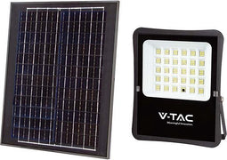 V-TAC VT-55300 Schijnwerpers op zonne-energie - IP65 - Zwarte behuizing - 2400 lumen - 4000K
