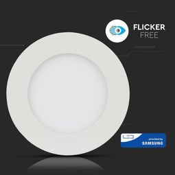 V-TAC VT-606RD Ronde LED Mini-panelen - Premium Series - Samsung - IP20 - Wit - 6W - 420 Lumen - 6400K - 5 Jaar