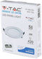 V-TAC VT-606RD Ronde LED Mini-panelen - Premium Series - Samsung - IP20 - Wit - 6W - 420 Lumen - 6400K - 5 Jaar