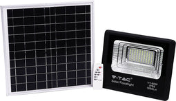 V-TAC VT-60W Schijnwerpers op zonne-energie - 20W - Zwart - IP65 - 1650 Lumen - 6000K