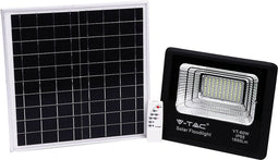 V-TAC VT-60W Zwarte Solar schijnwerpers - 20W- P65 - 1650 Lumen - 4000K