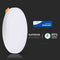 V-TAC VT-625RD Round Adjustable LED Mini Panels - Samsung - IP20 - White - 24W - 1800 Lumens - 3000K - 5 Years