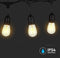 V-TAC VT-7135 E27 LED-buizen String Lights - WP - Socket - Zwart - IP54 - Modelnr: - VT-7135