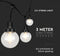 V-TAC VT-720S LED String Lights - IP65 - Zwart - 5 Jaar