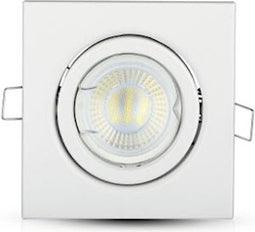 V-TAC VT-7227SQ-WH LED inbouwspots - GU10 - IP20 - Wit - Modelnr: - VT-7227SQ-WH