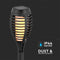 V-TAC VT-724 Zonne-stoklampen - Vlamlampen - Zwart - IP44 - 1W - 2200K