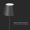 V-TAC VT-7522-B Wireless Charging Table Lamps - Black - IP54 - 2W - 200 Lumens - 3000K