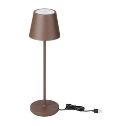 V-TAC VT-7522-C Wireless Charging Table Lamps - IP54 - Corten - 2W - 200 Lumens - 3000K