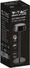V-TAC VT-7562-B Oplaadbare tafellamp - Zwart - IP54 - 2W- 200 Lumen - 3000K