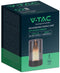 V-TAC VT-7564 Designlampen - Oplaadbare tafellampen - IP20 - Zwart+Rokglas - 2 Watt - 110 Lumen - 3000K
