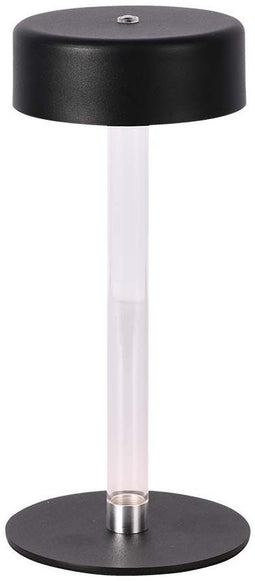 V-TAC VT-7567-B Designlampen - Oplaadbare tafellampen - IP20 - Zwart+Transparant - 3 Watt - 210 Lumen - 3IN1