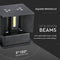 V-TAC VT-759-12-B Black LED Wall Lights - Square - Bridgelux - IP65 - 12W - 1100 Lumens - 3000K