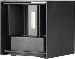 V-TAC VT-759-12-B-N Vierkante LED wandlamp - Bridgelux - Zwart - IP65 - 11W - 1360 Lumen - 4000K