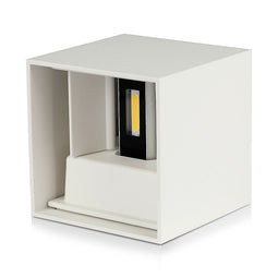 V-TAC VT-759-12-W White LED Wall Lights - Square - Bridgelux - IP65 - 12W - 1100 Lumens - 3000K