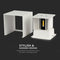 V-TAC VT-759-12-W White LED Wall Lights - Square - Bridgelux - IP65 - 12W - 1100 Lumens - 3000K