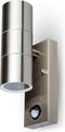 V-TAC VT-7622PIR GU10 Buitenverlichting - Omhoog - Omlaag - Fittingen - Roestvrij - Staal - IP44 - Modelnr: - VT-7622PIR
