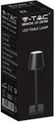 V-TAC VT-7703-B Oplaadbare zwarte tafellamp - bureaulamp - IP20 - 3W - 60 Lumen - 4000K