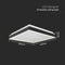 V-TAC VT-7757-B Design plafonnière - Vierkant - IP20 - Zwarte behuizing - 38 watt - 4000 lumen - 4000K