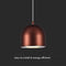 V-TAC VT-7794-B Designer Ceiling Lights - Designer Hanging Lights - IP20 - Brown Body - 8.5 Watts - 850 Lumens - 3000K