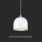 V-TAC VT-7795-W Designer Ceiling Lights - Designer Hanging Lights - IP20 - White Body - 8.5 Watts - 850 Lumens - 3000K