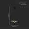 V-TAC VT-7832-BG Designer Ceiling Lights - Designer Hanging Lights - IP20 - Black+Gold Body - 9 Watts - 1000 Lumens -