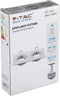 V-TAC VT-783SQ-WH LED-spots - Inbouwarmatuur - GU10 - IP20 - Wit - Modelnr: - VT-783SQ-WH