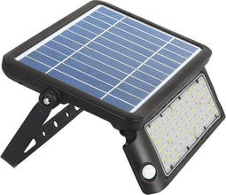 V-TAC VT-787-10 Zwarte Solar schijnwerpers - IP44 - 10W - 1100 Lumen - 4000K