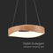 V-TAC VT-7973 Designer Ceiling Lights - Designer Hanging Lights - IP20 - Wood+White - 18 Watts - 2100 Lumens - 3000K