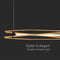 V-TAC VT-7978 Designer Ceiling Lights - Designer Hanging Lights - IP20 - Wood+Black - 15 Watts - 1600 Lumens - 3000K
