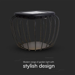 V-TAC VT-7993-G Designer tuinverlichting - Solar tuinverlichting - IP44 - Grijs - 120 Lumen - 6000K+3000K