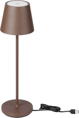 V-TAC VT-7997-C Tafellampen - Draadloze oplaadlampen - IP54 - Corten - 1,5 Watt - 150 Lumen - 3000K
