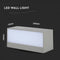 V-tac VT-8057 LED Wandlamp - Up/down - 12W - IP65 - Grijs
