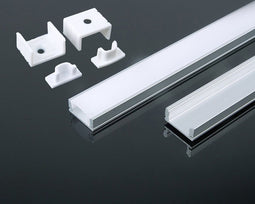 V-TAC VT-8113 LED stripverlichting - Montageset met diffuser - Zilver - IP20