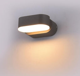 V-TAC VT-816-G LED Wandlampen - Enkele kop Draaibaar - IP65 - Grijs - 6 Watt - 660 Lumen - 3000K