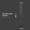 V-TAC VT-820-B LED Wall Bollard Lights - Black - 80CM - IP65 - 10W - 450 Lumens - 6400K