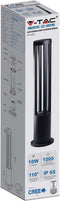 V-TAC VT-820-B-N LED Muurpaalverlichting - Zwart - 80CM - IP65 - 10W - 1000 Lumen - 6400K