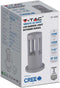 V-TAC VT-830-G-N LED Muurpaalverlichting - Grijs - 25CM - IP65 - 10W - 1000 Lumen - 3000K