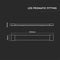 V-TAC VT-8350 White LED Batten Fittings - Prismatic - 120lm/w - IP20 - 40W - 4800 Lumens - 4000K - 120CM