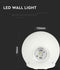 V-TAC VT-836-W-N Ronde LED wandlamp - IP65 - Wit - 4W - 476 Lumen - 4000K