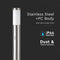 V-TAC VT-838-SS80 Outdoor Lighting - Bollard Lamps - IP44 - Satin nickel - Model No: - VT-838-SS80