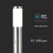 V-TAC VT-838-SS80 Outdoor Lighting - Bollard Lamps - IP44 - Satin nickel - Model No: - VT-838-SS80