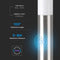 V-TAC VT-838-SS80 Outdoor Lighting - Bollard Lamps - IP44 - Satin nickel - Model No: - VT-838-SS80