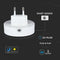 V-TAC VT-84-RD Round LED Wall Lights - Night Lights - USB - Samsung - IP20 - White - 0.4W - 10 Lumens - 3000K