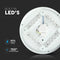V-TAC VT-8418 3IN1 LED Round Dome Lights - Color Changing Switch - IP20 - White - 18W - 1530 Lumens