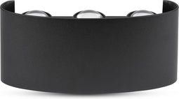 V-TAC VT-846-B Zwarte LED wandlamp - Semi - Ovaal - Bridgelux - IP54 - 6W - 540 Lumen - 3000K