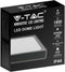 V-TAC VT-8618B-SQ LED vierkante plafonnière - Zwart - 225mm - IP44 - 18W - 1830 Lumen - 4000K