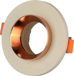 V-TAC VT-862-MRC LED inbouwspots - GU10 - IP20 - Off White+Matt Rose Gold - 5 jaar - Modelnr: - VT-862-MRC
