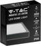 V-TAC VT-8630B-SQ LED-Plafondlampen - Vierkante Plafondlampen - 420mm - IP44 - Zwart - 30 Watt - 3000 Lumen - 4000K